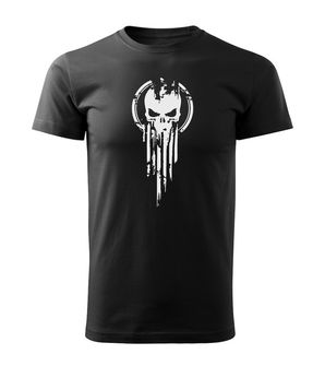 DRAGOWA SHORT T -shirt Skull, Black 160g/m2