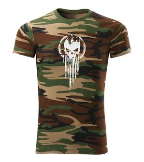 DRAGOWA SHORT T -shirt Skull, camouflage 160g/m2
