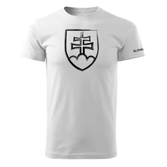DRAGOWA short T -shirt Slovak emblem, white 160g/m2