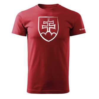 DRAGOWA short T -shirt Slovak emblem, red 160g/m2