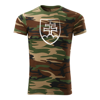 DRAGOWA short T -shirt Slovak emblem, camouflage 160g/m2
