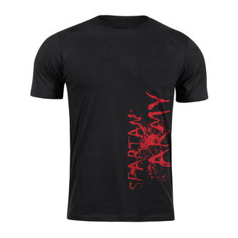 DRAGOWA Short T -Shirt Spartan Army Redwar, Black 160g/m2
