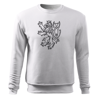 Dragow Men's sweatshirt Czech lion, white 300g/m2