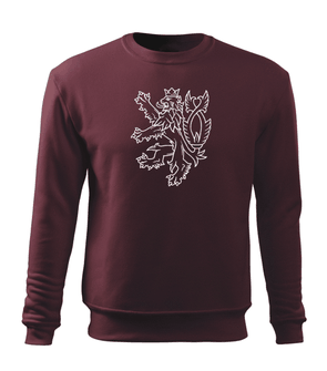 DRAGOWS Men's sweatshirt Czech lion, burgundy 300g/m2