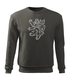 Dragow Men's sweatshirt Czech lion, gray 300g/m2