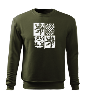 Dragow Men's sweatshirt Czech large emblem, olive 300g/m2