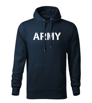 Dragowa men's sweatshirt with hood of army, dark blue 320g/m2