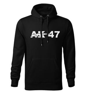Dragow Men's sweatshirt with hood AK-47, black 320g/m2
