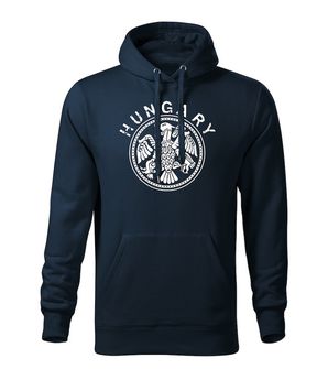 DRAGOWS Men's sweatshirt with hunga hood, dark blue 320g/m2