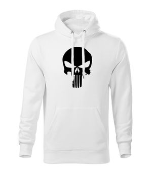DRAGOWS Men's sweatshirt with hooded Punisher, white 320g/m2
