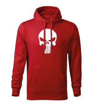 Dragowa men's sweatshirt with hooded Punisher, red 320g/m2