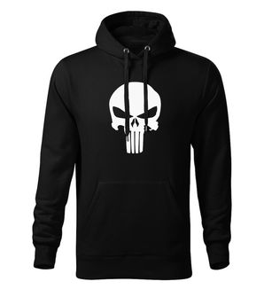Dragowa men's sweatshirt with hooded Punisher, black 320g/m2