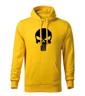 Dragowa men's sweatshirt with hooded Punisher, yellow 320g/m2