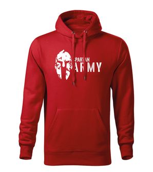 Dragow Men's sweatshirt with a hood of Spartan Army, red 320g/m2