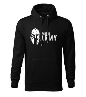 Dragow Men's sweatshirt with hood Spartan Army, black 320g/m2