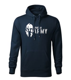Dragow Men's sweatshirt with hood Spartan Army, dark blue 320g/m2