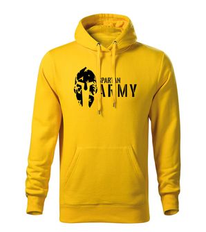 Dragowa men's sweatshirt with hood Spartan Army, yellow 320g/m2