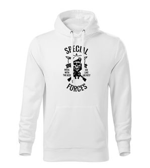 DRAGOWS Men's sweatshirt with Special Forces hood, white 320g/m2
