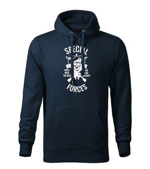 Dragow Men's sweatshirt with Special Forces hood, dark blue 320g/m2