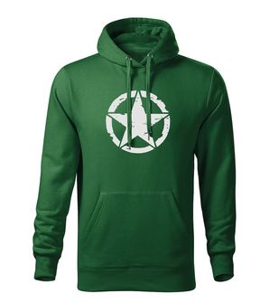 DRAGOWS Men's sweatshirt with Star hood, green 320g/m2