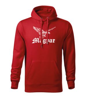 Dragowa men's sweatshirt with Turul hood, red 320g/m2