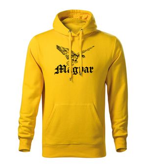 Dragowa men's sweatshirt with Turul hood, yellow 320g/m2