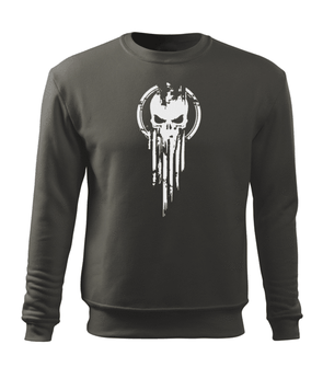 Dragow Men's sweatshirt Skull, gray 300g/m2