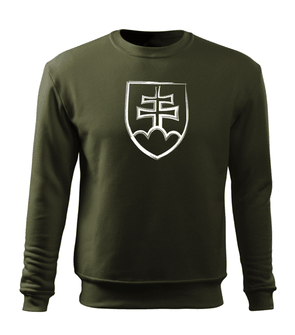 Dragow Men's sweatshirt Slovak emblem, olive 300g/m2