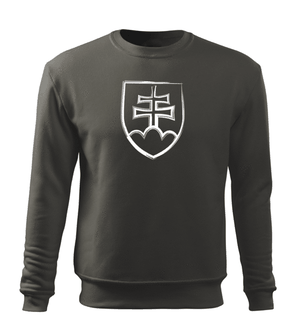 Dragow Men's sweatshirt Slovak emblem, gray 300g/m2