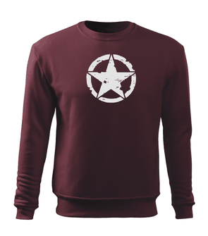 Dragow Men's sweatshirt Star, burgundy 300g/m2