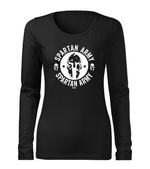 DRAGOWA SLIM Women's T -shirt with Long Sleeve Anglaos, Black 160g/m2