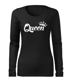 DRAGOW SLIM Women's T -shirt with long sleeve Queen, black 160g/m2