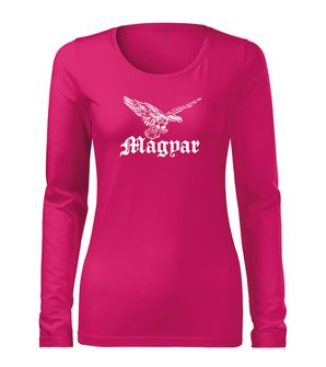 DRAGOWA SLIM Women's T -shirt with long sleeve Turul, pink 160g/m2