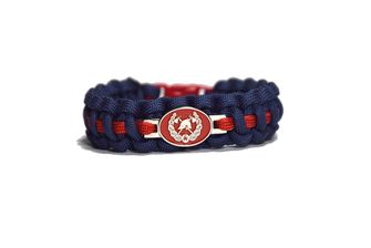 Paracord bracelet proud firefighter, blue, fastening on clip Širka 1.9cm