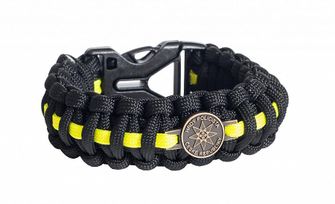 Paracord bracelet proud policeist, yellow, fastening on the clip Šteka 2.4cm