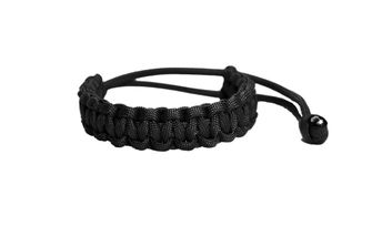 Paracord bracelet Mad Max adjustable, black width 1.9cm