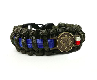 Paracord bracelet soldier ACR, olive, fastening on clip Širka 1.9cm