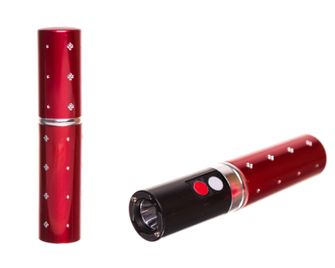 Stun gun for women in the shape of a lipstick red, 300 000V