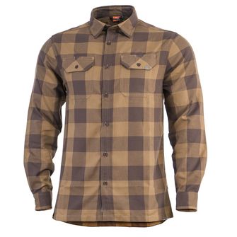Pentagon Drifter flannel shirt, brown