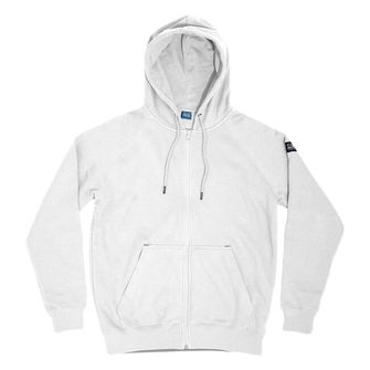 Pentagon sweatshirt with hood, white