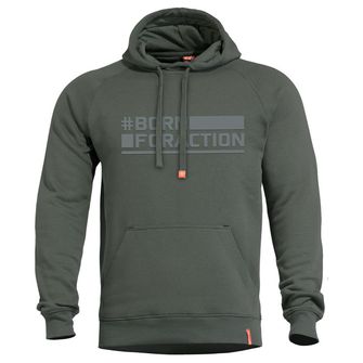 Pentagon Phaeton Born for Action Sweatshirt with Hood, Camo Green