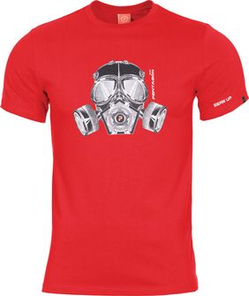 Pentagon T -Shirt Gas Mask, Red