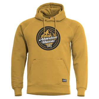 Pentagon Men's sweatshirt with hood Phaeton Hood "Adventure Maniac" Tuscan Yellow