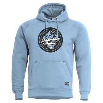 Pentagon Men's sweatshirt with hood Phaeton Hood "Adventure Maniac" Lagoon Blue