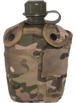 Miltec canteen US Multicam pattern with 1 liter bowl ALU