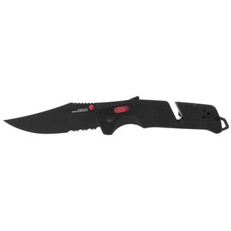 SOG Folding knife TRIDENT AT - Black & Red - Partially Serrated