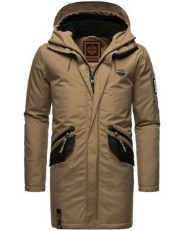 Stone Harbor Ragaan Men's winter jacket with hood, brown