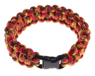 SVK paracord bracelet, plastic buckle, red and yellow