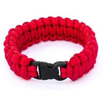 SVK paracord bracelet, plastic buckle, red