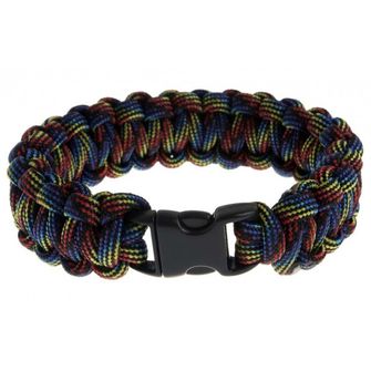 SVK paracord bracelet, plastic buckle, color - "happy night"
